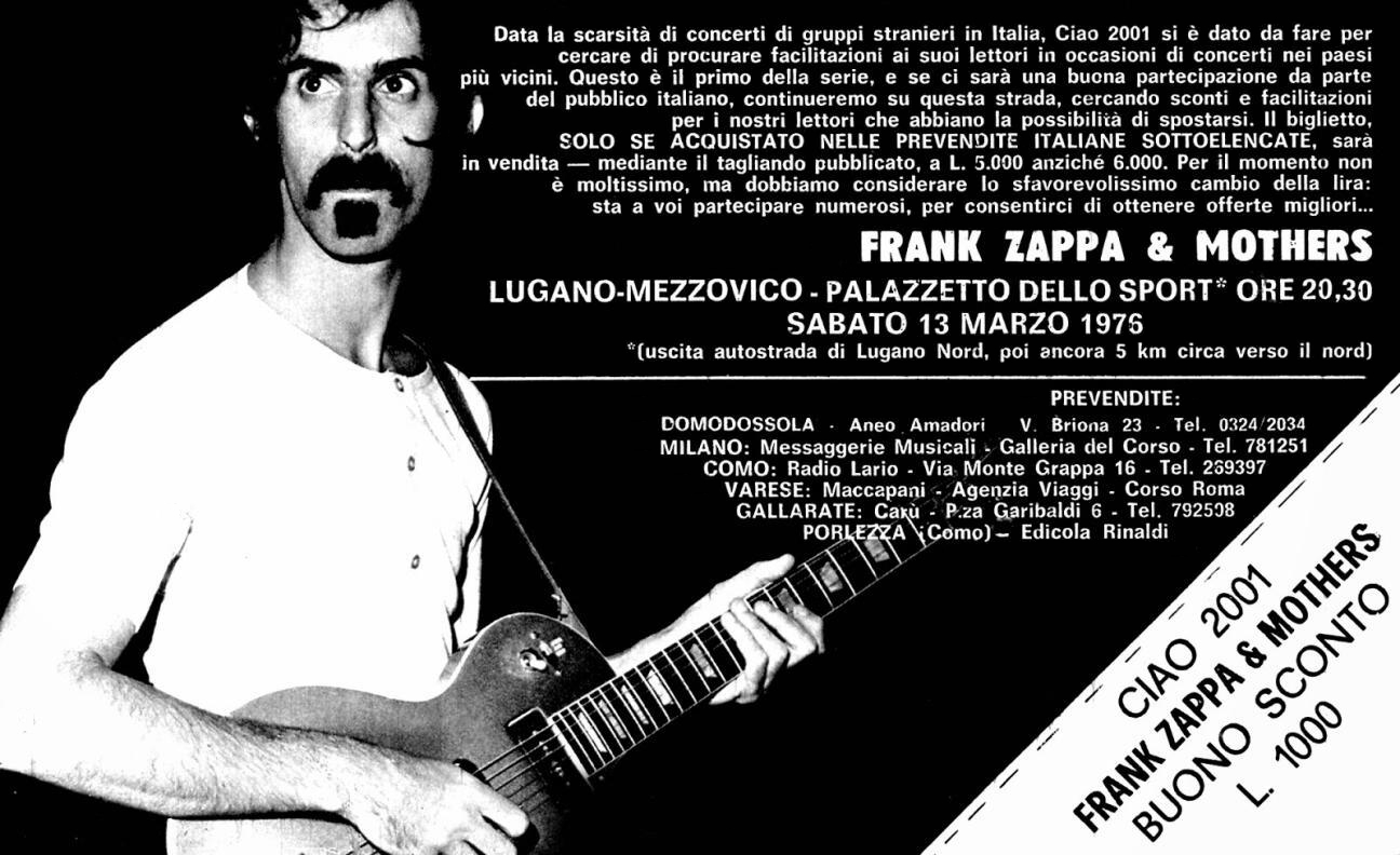 13/03/1976Palasport Mezzovico, Lugano, Switzerland
